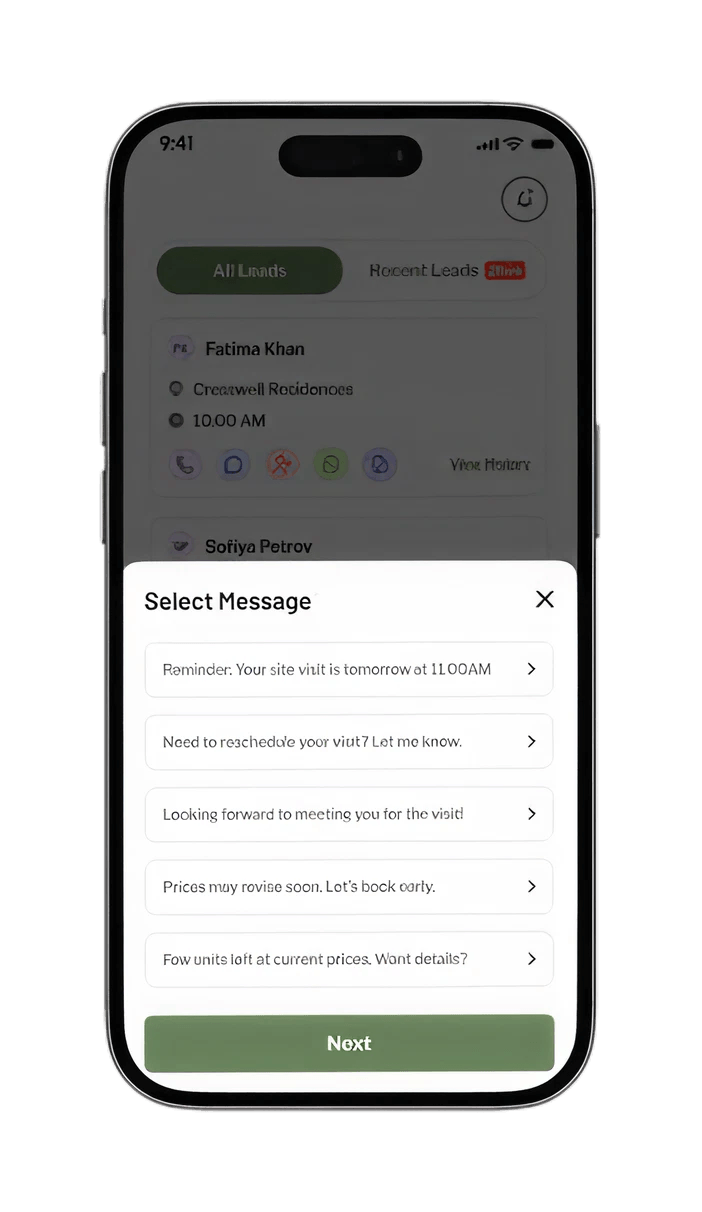 SalesApp SMS templates